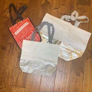 Reusable Bags Set of 3 Athleta and Lululemon